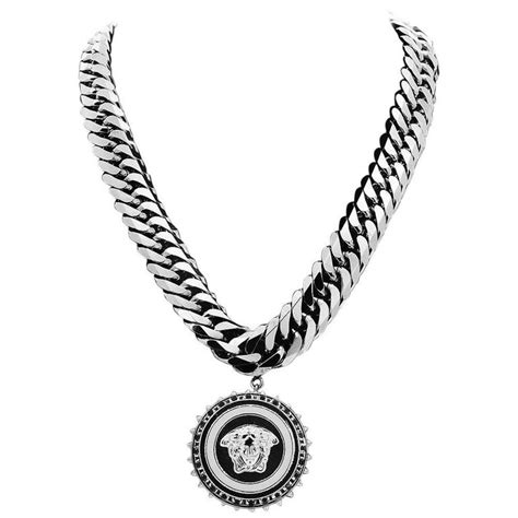 silver versace necklace